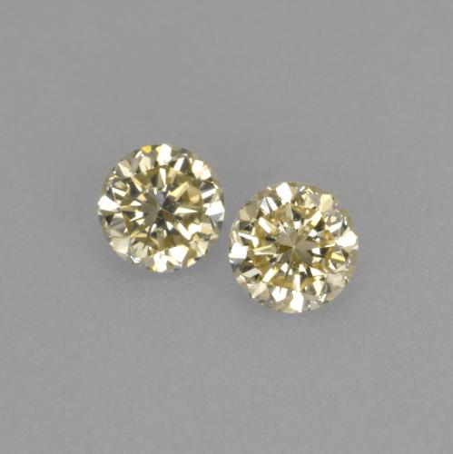 Pedras preciosas de diamante dourado natural de 0,27 ct, corte redondo, VVS-VS