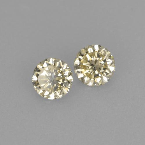 Pedras preciosas de diamante dourado natural de 0,27 ct, corte redondo, VVS-VS