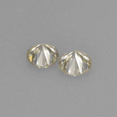 Pedras preciosas de diamante dourado natural de 0,27 ct, corte redondo, VVS-VS