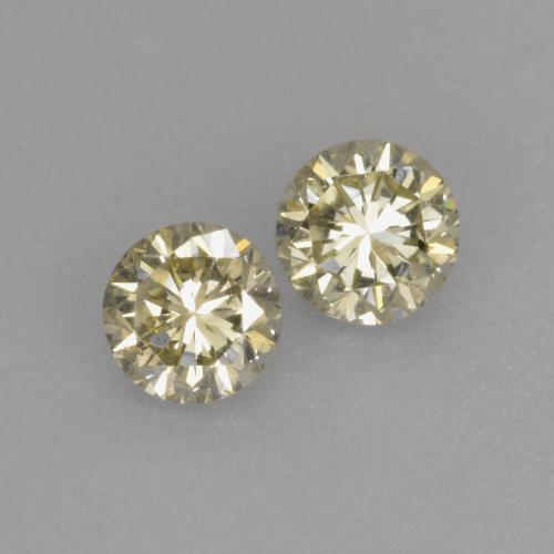 Pedras preciosas de diamante dourado natural de 0,41 ct, corte redondo, VS