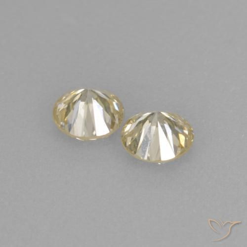 Pedras preciosas de diamante dourado natural de 0,31 ct, corte redondo, VVS-VS