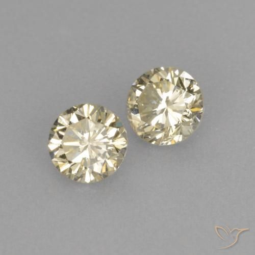 Pedras preciosas de Diamante champanhe natural de 0.37 ct, Redondo, VVS-VS
