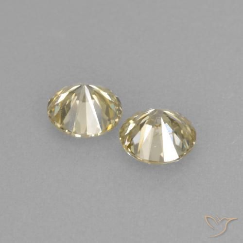 Pedras preciosas de Diamante champanhe natural de 0.37 ct, Redondo, VVS-VS