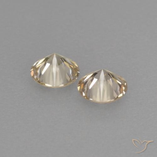 Pedras preciosas de Diamante Marrom dourado natural de 0.22 ct, Redondo, VVS-VS