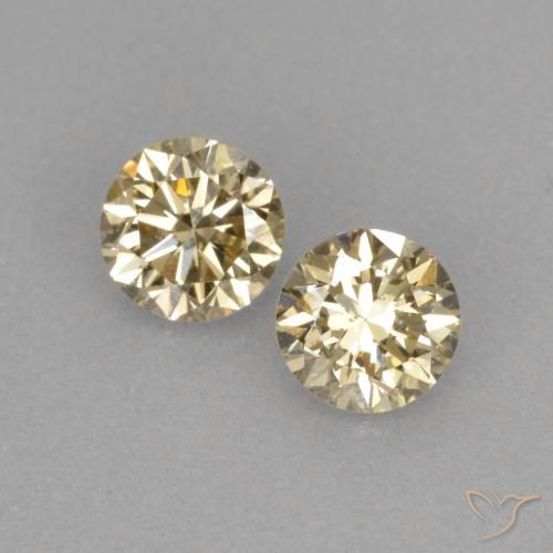 0.46ctw Natural Conhaque Diamante, Redondo, VS