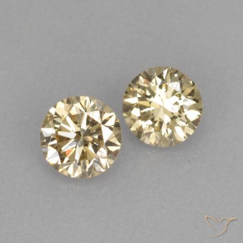 Pedras preciosas de Diamante Conhaque natural de 0.46 ct, Redondo, VS