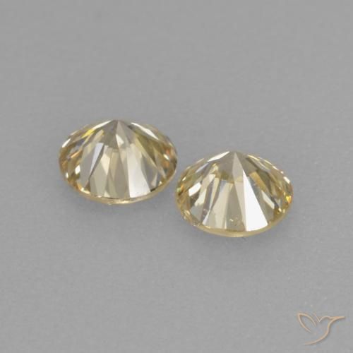 Pedras preciosas de Diamante Conhaque natural de 0.46 ct, Redondo, VS