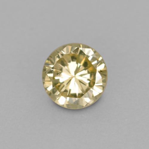 Diamante dourado natural 0,11ct, corte redondo, VVS-VS