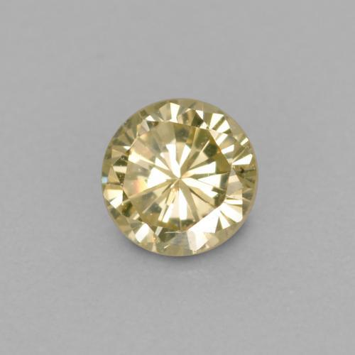 Diamante dourado natural 0,11ct, corte redondo, VVS-VS