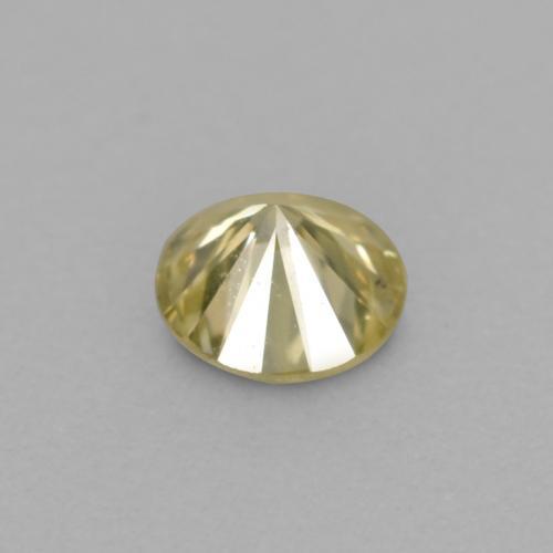 Diamante dourado natural 0,11ct, corte redondo, VVS-VS