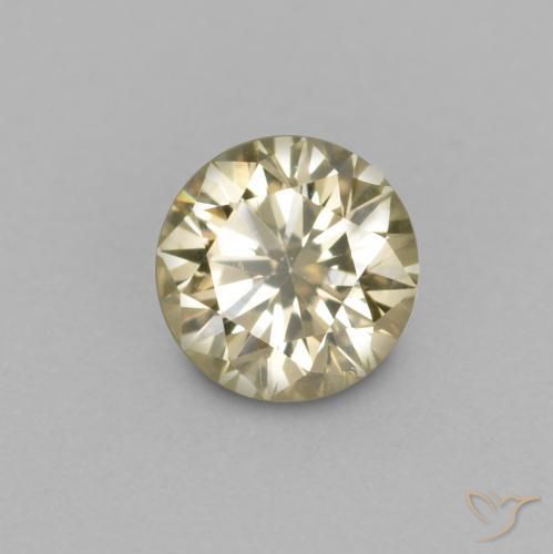 Diamante champanhe Natural 0.14ct, Redondo, VVS-VS