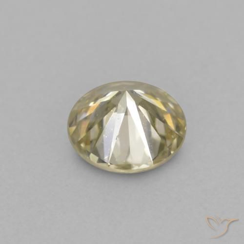 Diamante champanhe Natural 0.14ct, Redondo, VVS-VS