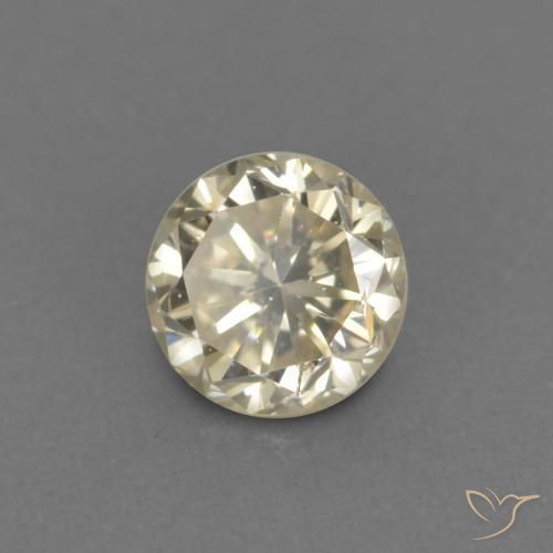 Diamante champanhe Natural 0.14ct, Redondo, VVS-VS
