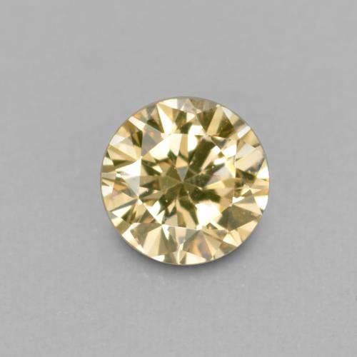 Diamante dourado natural 0,10ct, corte redondo, VVS-VS