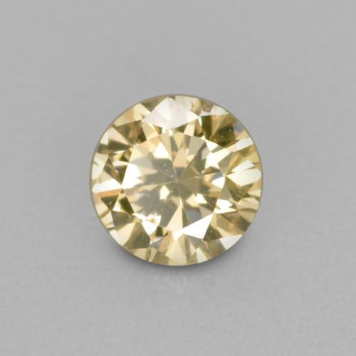 Diamante dourado natural 0,10ct, corte redondo, VVS-VS