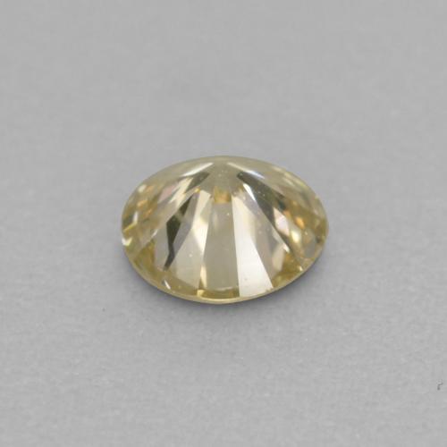 Diamante dourado natural 0,10ct, corte redondo, VVS-VS