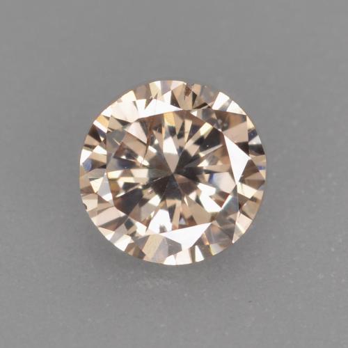Diamante dourado natural 0,20ct, corte redondo, VS-SI