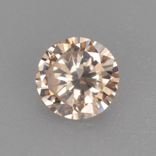 Diamante dourado natural 0,20ct, corte redondo, VS-SI
