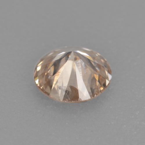 Diamante dourado natural 0,20ct, corte redondo, VS-SI