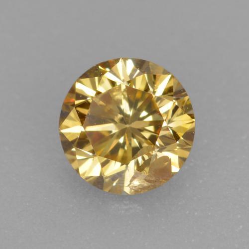 Diamante champanhe Natural 0.24ct, Corte Redondo, VS-SI