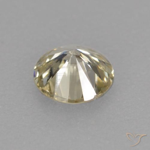 Diamante champanhe Natural 0.20ct, Redondo, VS-SI