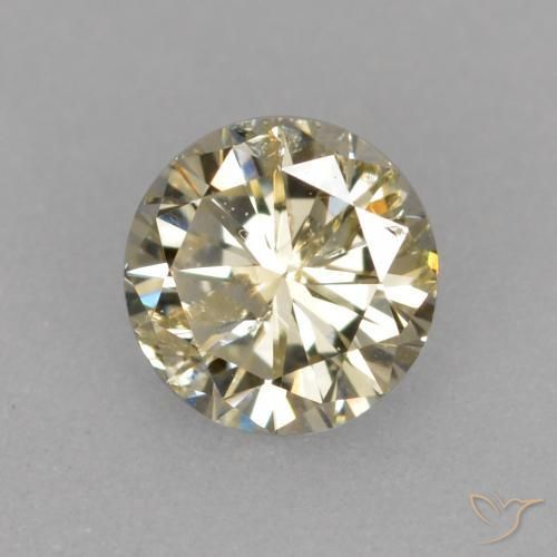 Diamante champanhe Natural 0.25ct, Redondo, VS-SI