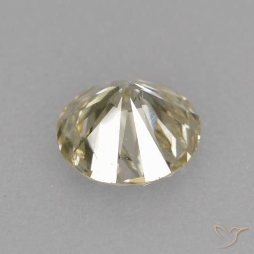 Diamante champanhe Natural 0.25ct, Redondo, VS-SI