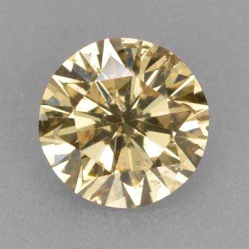 Diamante dourado natural 0,41ct, corte redondo, SI