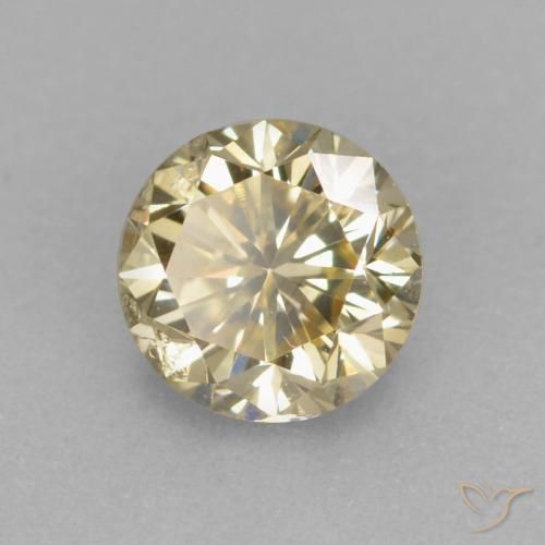 Diamante champanhe Natural 0.26ct, Redondo, VS