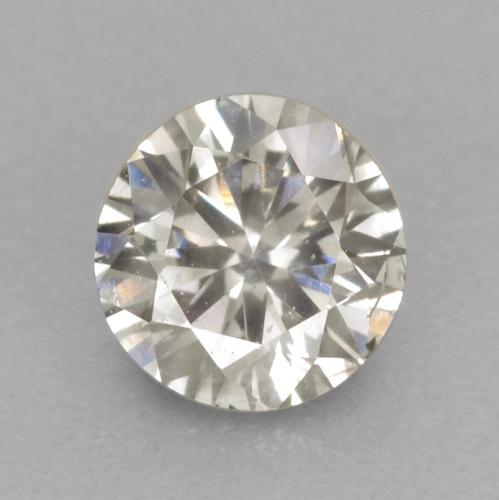 Diamante cinza natural 0,16ct, corte redondo, VS
