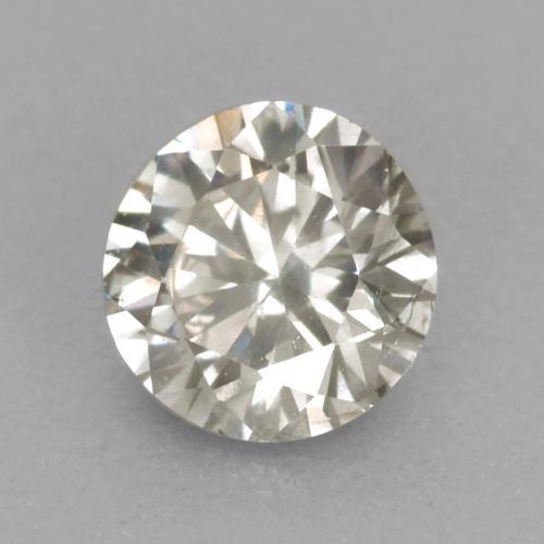 Diamante cinza natural 0,16ct, corte redondo, VS