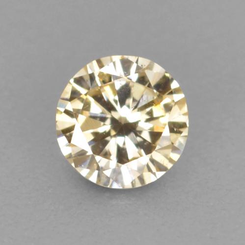 Diamante dourado natural 0,09ct, corte redondo, VS