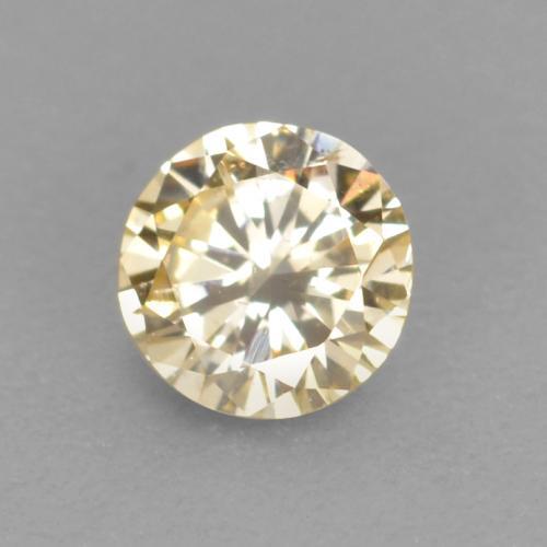 Diamante dourado natural 0,09ct, corte redondo, VS