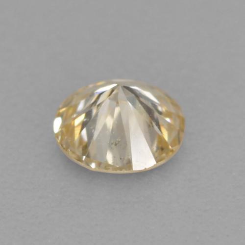 Diamante dourado natural 0,09ct, corte redondo, VS