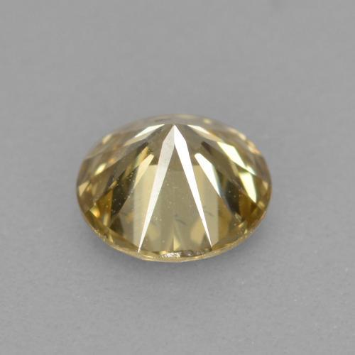 Diamante dourado natural 0,31ct, corte redondo, VS