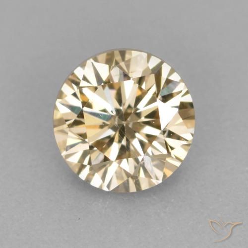 Diamante marrom de 0,31 quilates, corte de diamante de 4,4 mm da Índia, Photo A