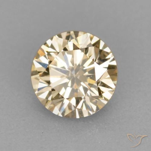 Diamante Conhaque Natural 0.31ct, Redondo, VS