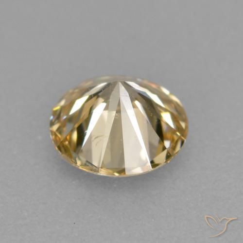 Diamante Conhaque Natural 0.31ct, Redondo, VS