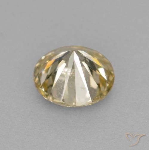 Diamante champanhe Natural 0.36ct, Redondo, VS