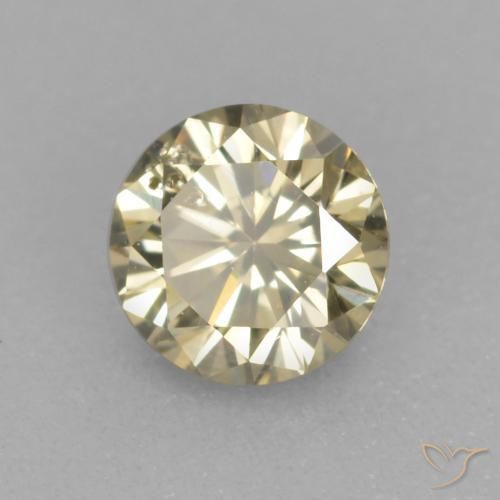 Diamante champanhe Natural 0.20ct, Redondo, VS