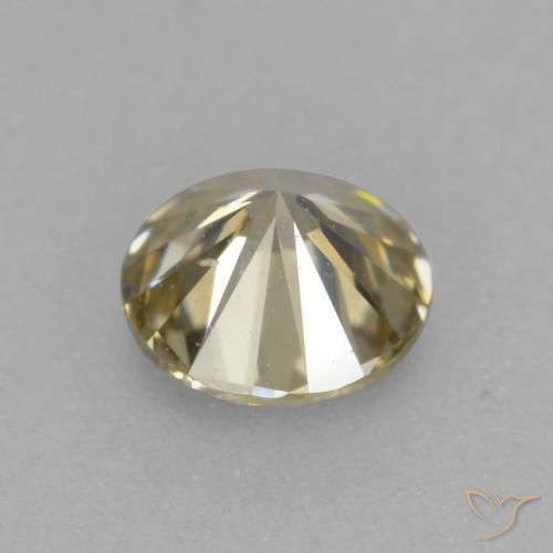 Diamante champanhe Natural 0.20ct, Redondo, VS