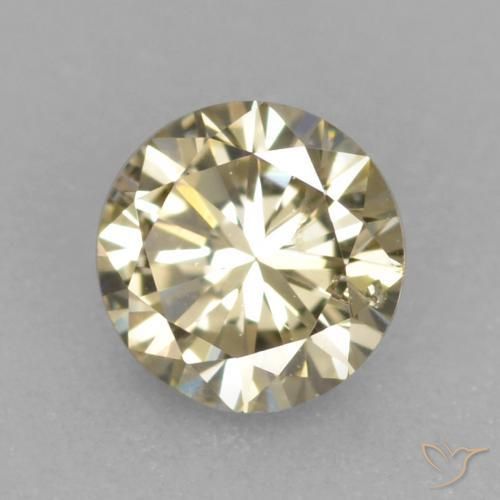 Diamante champanhe Natural 0.17ct, Redondo, VS