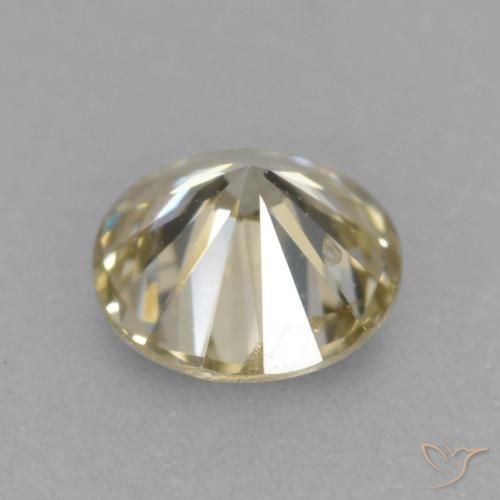 Diamante champanhe Natural 0.17ct, Redondo, VS