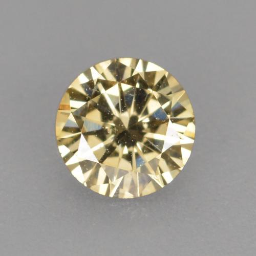 Diamante marrom natural 0,21ct, corte redondo, VVS-VS