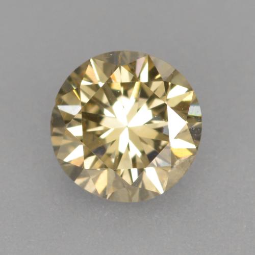 Diamante marrom natural 0,30ct, corte redondo, VVS-VS