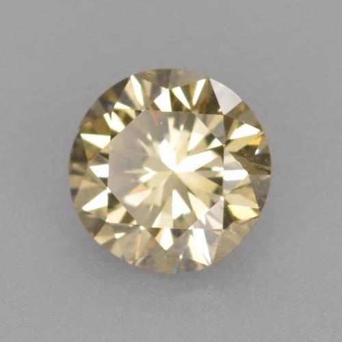 Diamante marrom natural 0,30ct, corte redondo, VVS-VS