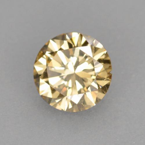 Diamante dourado natural 0,22ct, corte redondo, VS-SI