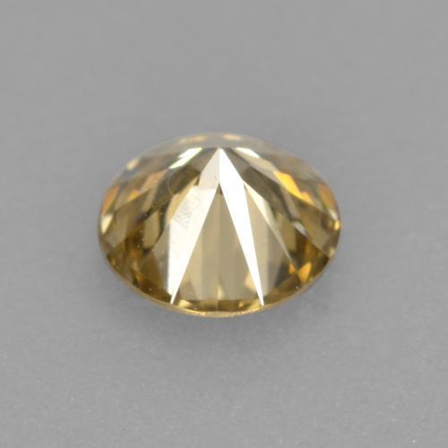 Diamante dourado natural 0,22ct, corte redondo, VS-SI