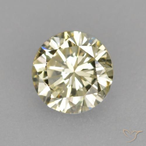 Diamante champanhe Natural 0.25ct, Redondo, VVS-VS