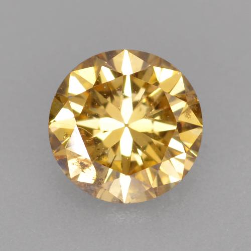 Diamante champanhe Natural 0.32ct, Corte Redondo, VS